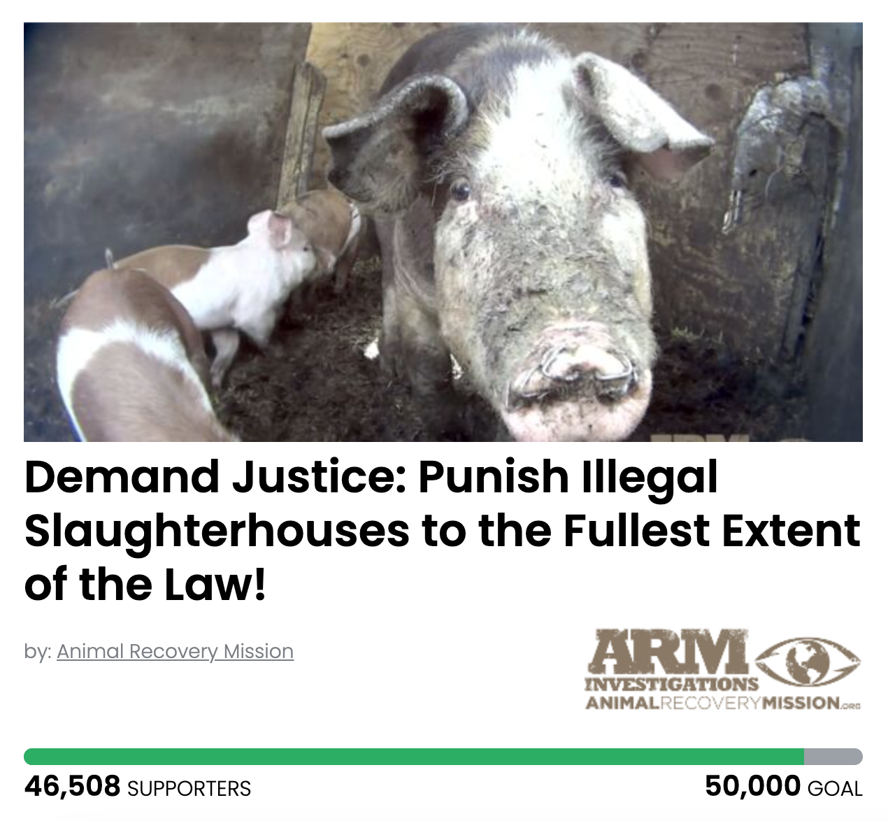 Animal Actions - Prosecute Illegal Slaughterhouses