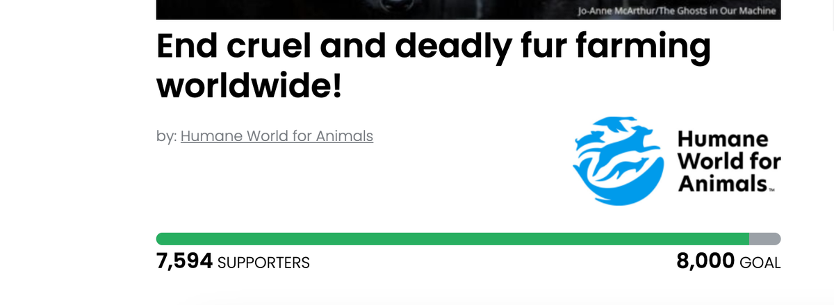 Animal Actions - Let's end fur farming around the world 