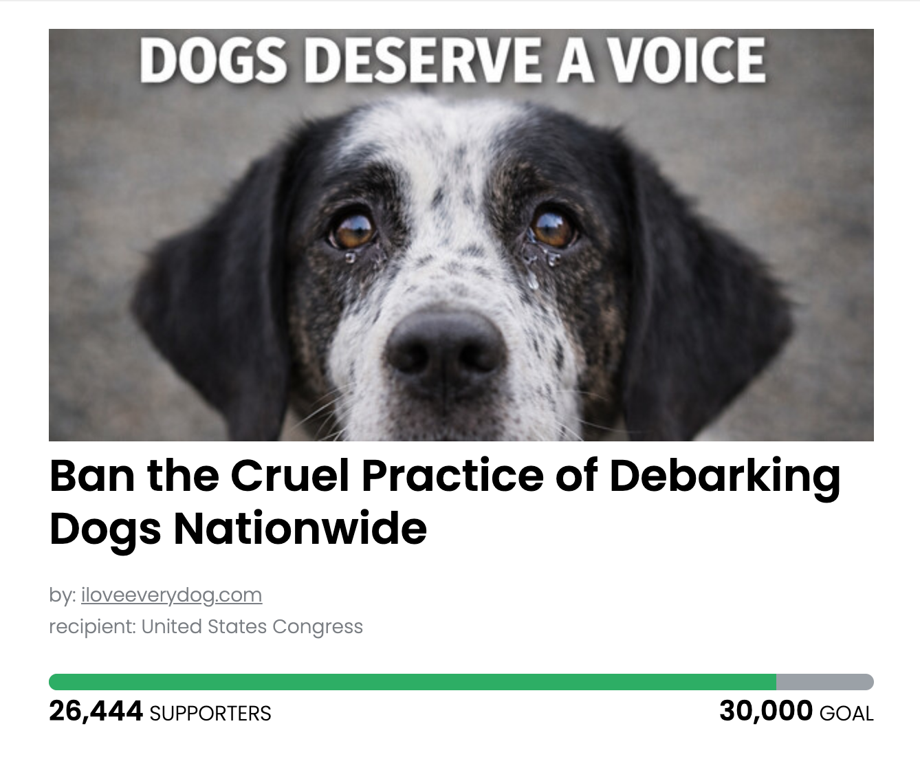 Animal Actions - Protect the Voices of Dogs