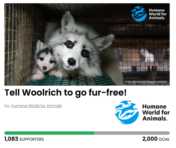 Animal Actions - Tell Woolrich to Stop Using Fur